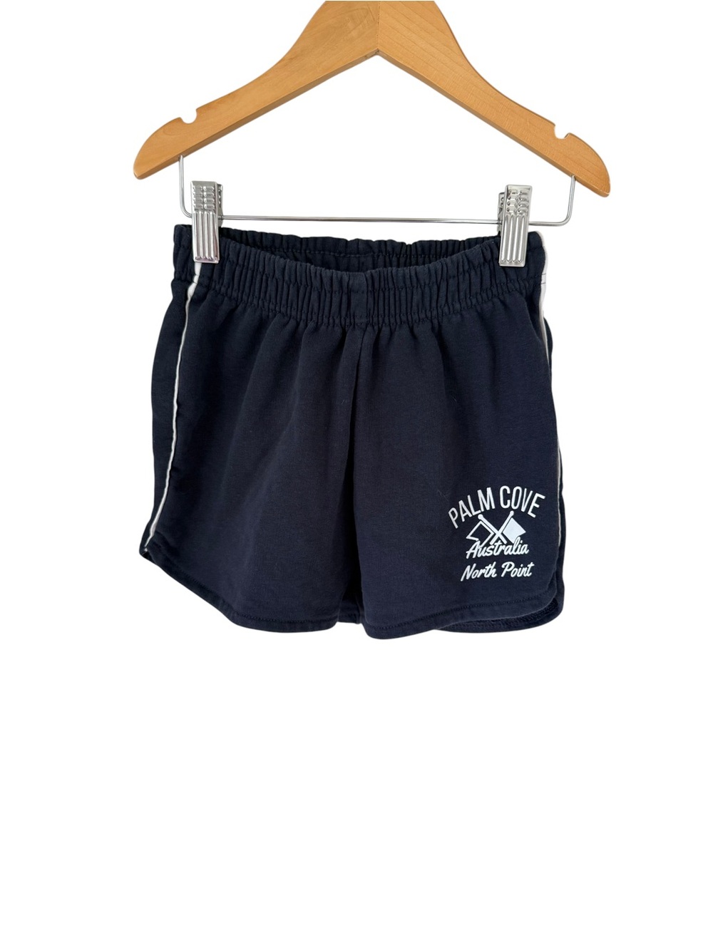 Zara Navy Elastic Waist Casual Shorts